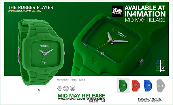 NIXON / GREEN RUBBER PLAYER