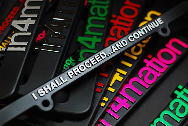 IN4MATION / LICENSE PLATE FRAMES