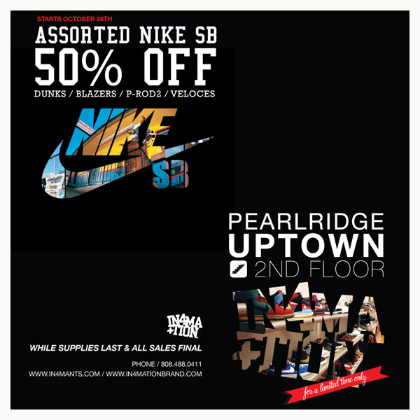 NIKE SB SALE FOR PEARLRIDGE